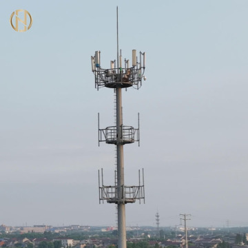 45 meter tiang baja menara komunikasi pipa tunggal