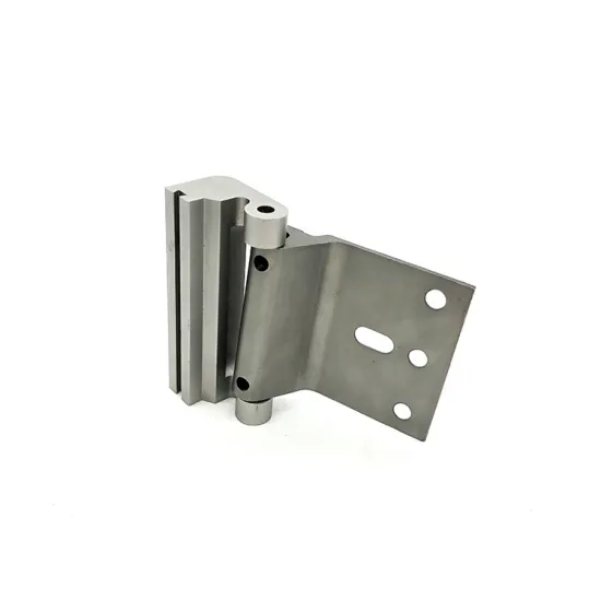 Customized Aluminum Hinge CNC Machining with Grey Anodizing