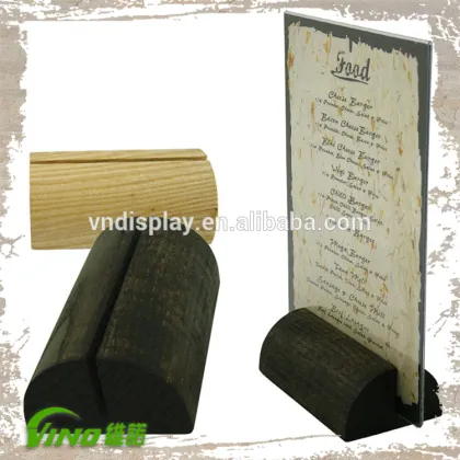 Handmade Creative Menu Holders Reataurant Menu Display ,Stand Menu Board
