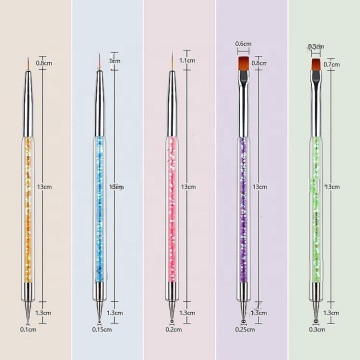 Professional Rhinestone Design Crystal Nail Paint Brush Set - Double Head Nail Art Crystal Pen