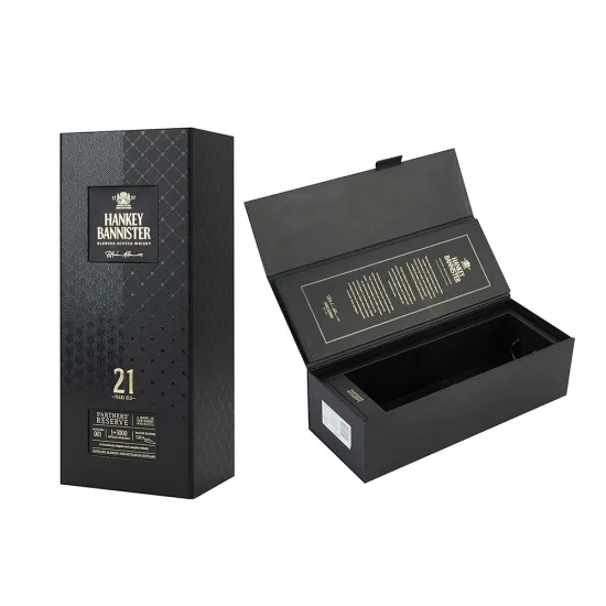 Wholesale Luxury Paper Magnetic Wine Bottle Packaging Box