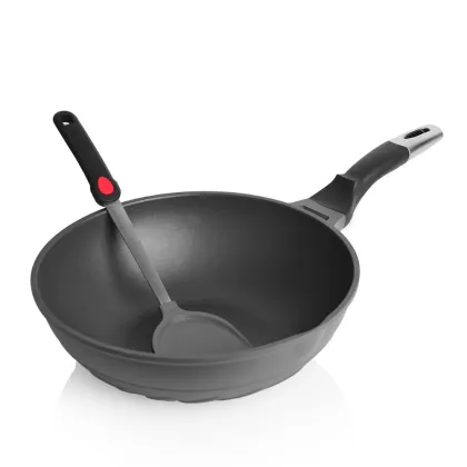 30cm die-casting professional whirlwind fairy wok set