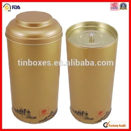 high reputation empty tea round gift tin cans