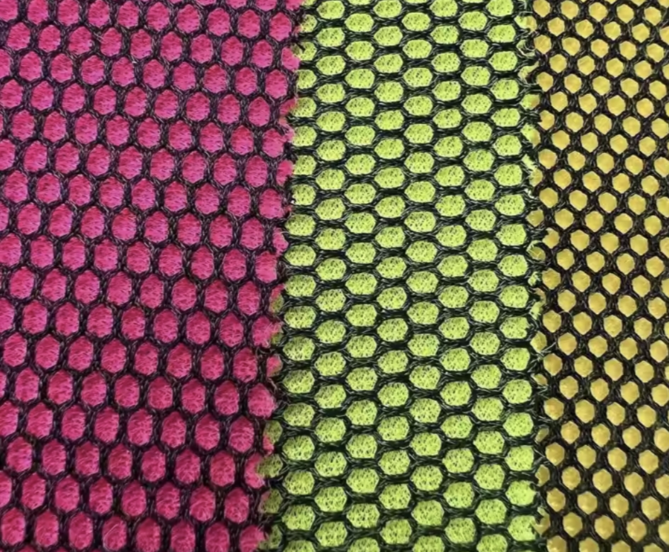 Tela de malla sándwich de dos colores