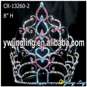 Holiday Valentine's Day Heart Crystal Crowns