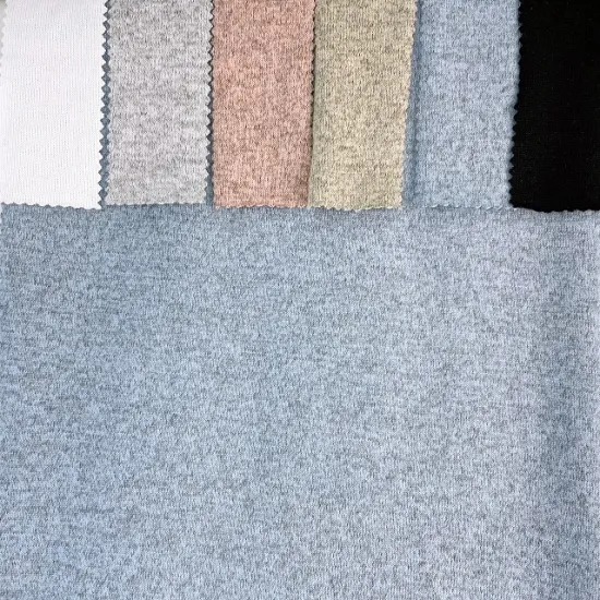 single brushed poly elastic jersey brush fabrics