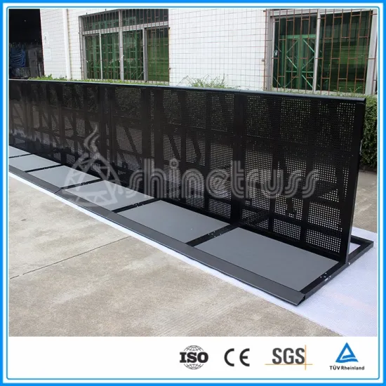 wholesale aluminium crowd control folding road barrier black barriers