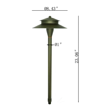 Path Light Double Hat Outdoor Lighting