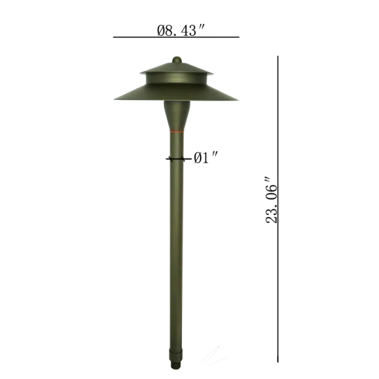 Path Light Double Hat Outdoor Lighting