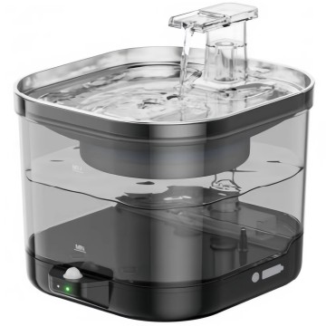Modern Waterproof Automatic Stainless Steel Pet Water Fountain with Triple Filter Quiet Pump Circulating Dispenser for Cats Dogs