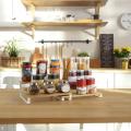 4 Packs Bamboo Expandable Seasoning Rack