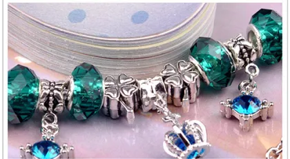 DIY Crystal Pendant Charm Bracelet Titanium Steel Bracelet