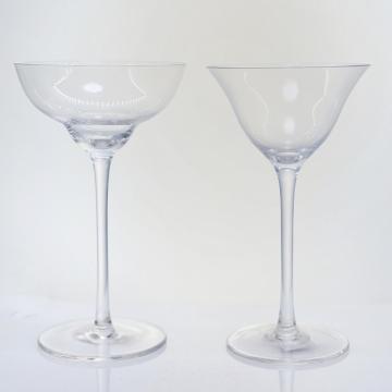 handblåst margarita glas transparent champagneglas