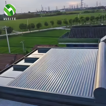 Electric Sunshade for Glass Rooms: YST Sunshine Room Thermal Insulation Folding Sunscreen