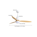 DC Kupfermotor Stille LED -Deckenlüfter 5 -Geschwindigkeit Plastikblätter Kronleuchter Lüfter Deckenventilatoren mit Lichtern
