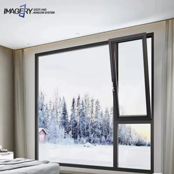 Modern Tilt Turn Aluminum Glass Doors and Windows with Stainless Steel Screen Netting