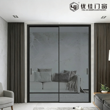 ダブルパネルグレーシングルガラス引き戸