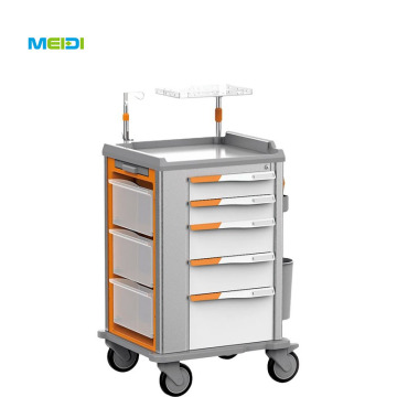 MEIDI High Quality Wholesale Customizable High Capacity ABS Emergency Trolley Crash Cart