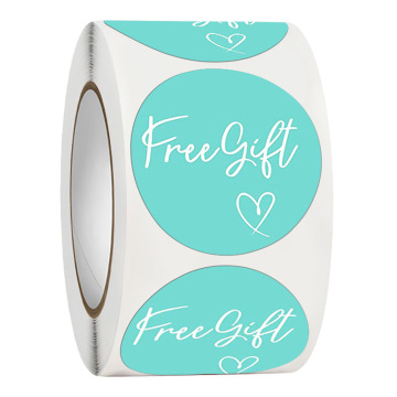 Custom Blue Gift Stickers & Labels - Wholesale Self-Adhesive Private Label Packaging Rolls