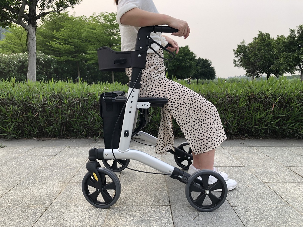 TONIA Lightweight Aluminum Rollator with Seat for Elderly TRA14