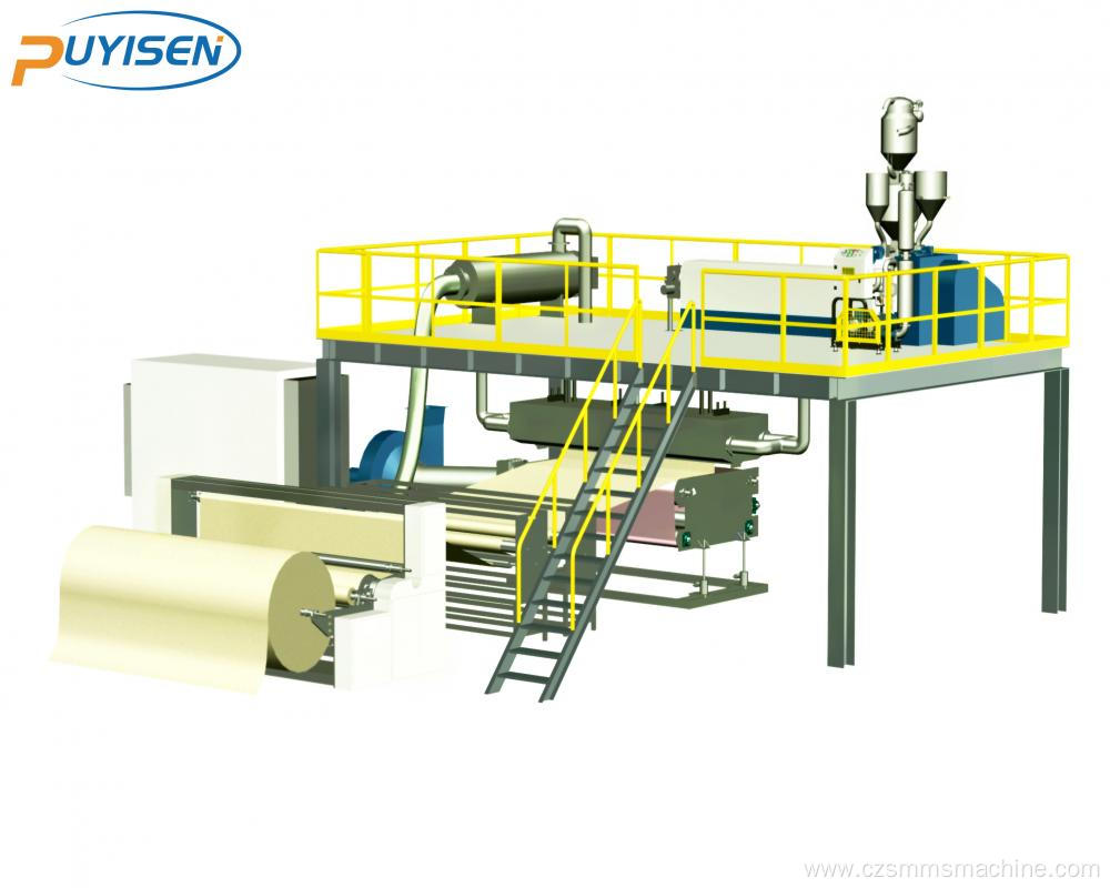 PP meltblown non-woven fabric single M production line