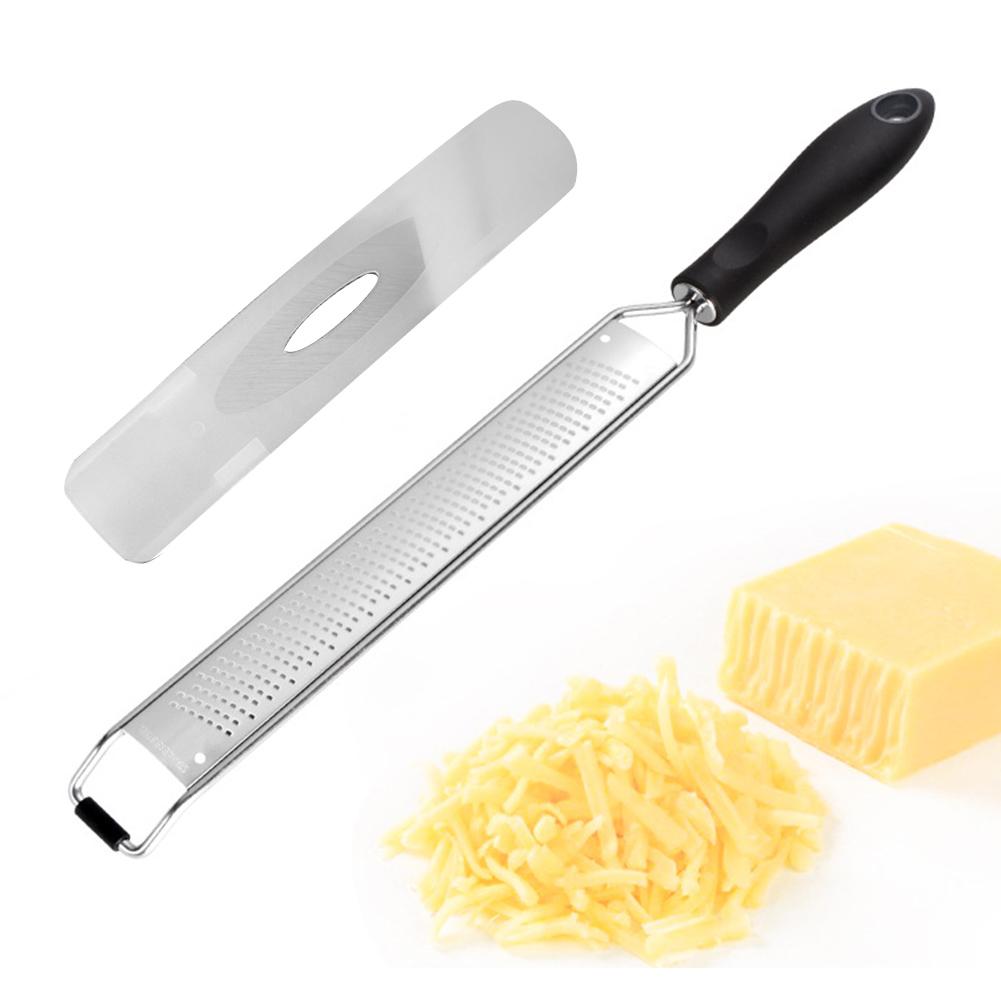 Non-slip Handle Rectangular Stainless Steel Cheese Grinder Grater Cheese Tools Chocolate Lemon Fruit Grinder Grater with Brush