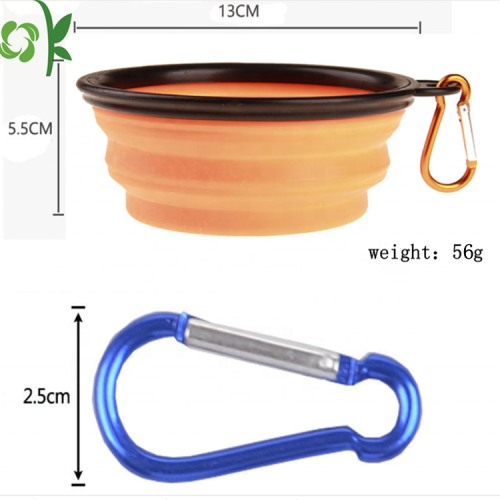 다채로운 실리콘 접을 수있는 개 사발