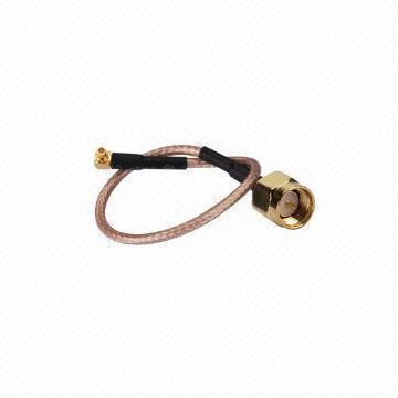 RF Cable, SMA Male to Right Angle MMCX Male, 50Ω Impedance