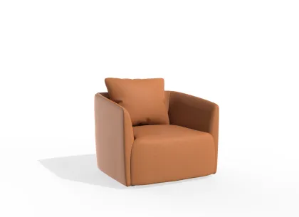 Fully Upholstered Barrel Curved Back Accent Hotel Lobby Sofa