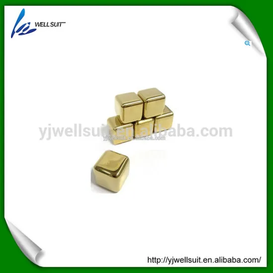 hot sales gold ice cube / Whiskey stone / Ice rocks for wine whiskey