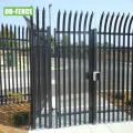 Top curvo di lancia W Pale Palisade recinzione in acciaio pallido