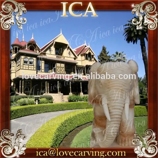 Stone elephant sculpture