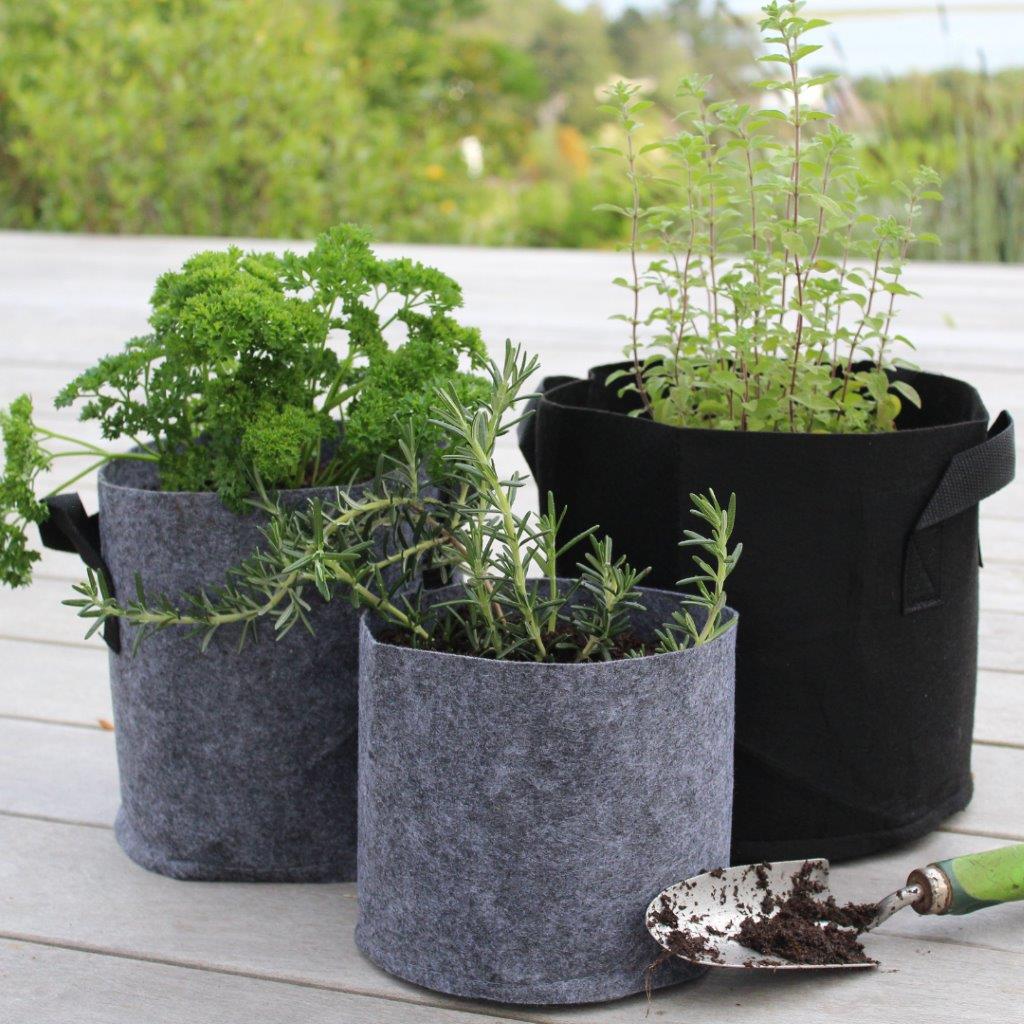 Plant Pots with Handles Breathable Gardening Planter