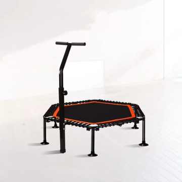 Silent Trampoline with Adjustable Handle Bar