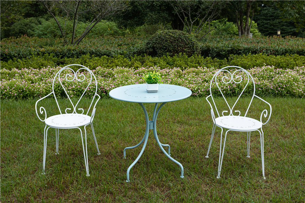 3 Pieces Set of Metal Crafted Outdoor Set