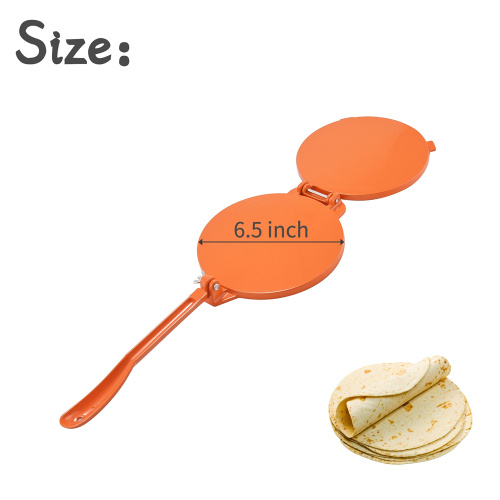 Orange Aluminum Tortilla Press 6.5"