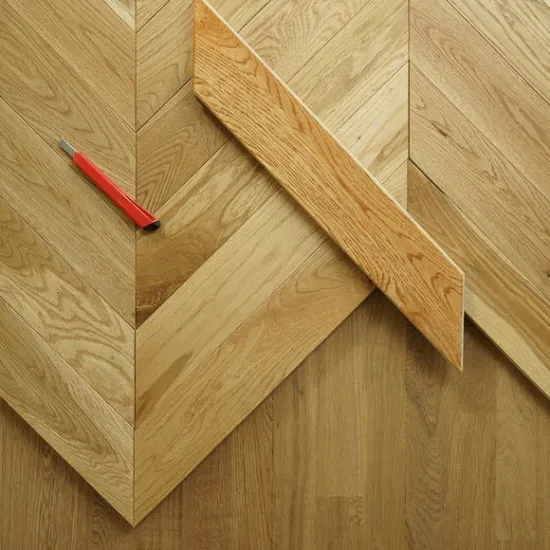 European oak chevron hardwood fishbone flooring