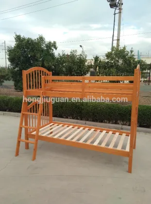 Modern wood bunk bed,Linyi Hongjiuguan(HJG) bunk bed,bunk bed factory