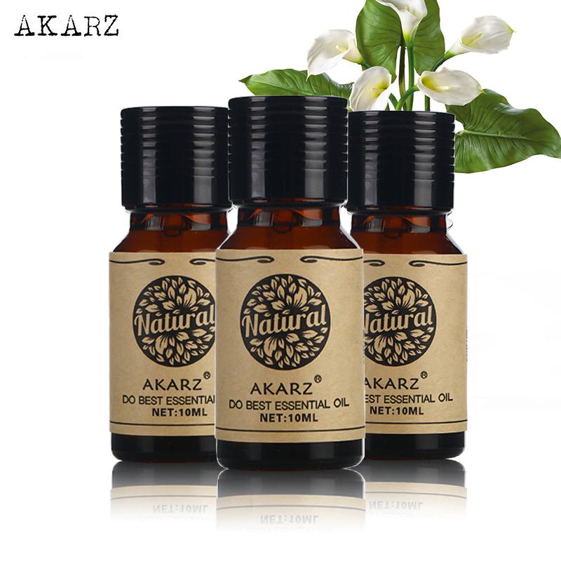 Tea tree Osmanthus Orris essential oil sets AKARZ Famous brand For Aromatherapy Massage Spa Bath skin face care 10ml*3
