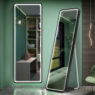 Smart Touch LED Mirror - Home Decorative Rectangle Framed Full Body Dressing Mirror