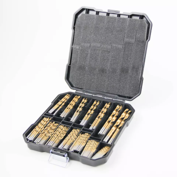 Hot selling 99PCS Ti-Coated Twist Drill Bit Set 118 Degree HSS Drill Bits for Metal, Wood and Plastic