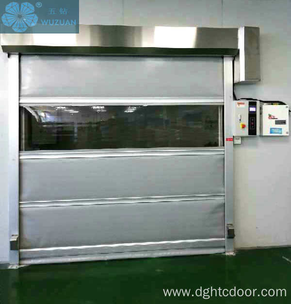 Production of PVC fast rolling shutter door