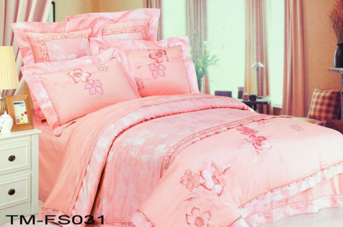 Jacquard Embroidery comforter set,embroidery bedding set