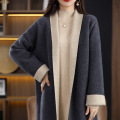 Casual cashmere coat on both sides