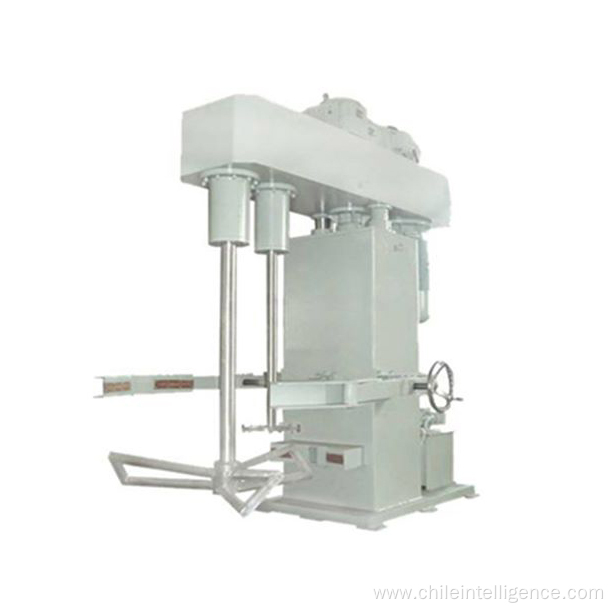 Hydraulic lift double shaft butterfly mixer