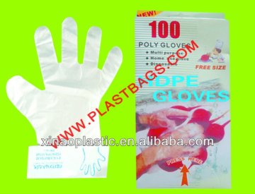 HDPE transparent embossed gloves