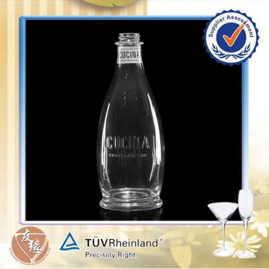 Round Clear Glassare Sanitizer Bottle Fancy Bottles 500ML