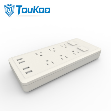 US 6 outlet power strip with USB socket