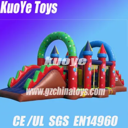 customized size obstacle seaworld inflatable obstacle course