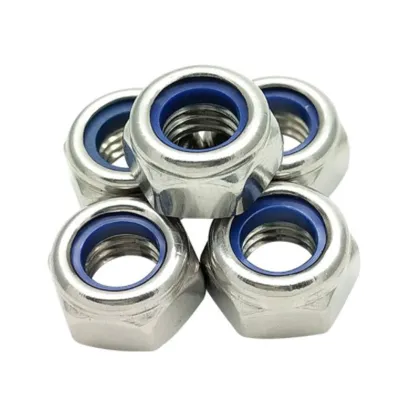 Grade 8 Carbon Steel Zinc Plated Nylon Nylock Insert Lock Nuts - DIN 985 Anco Lock Nuts